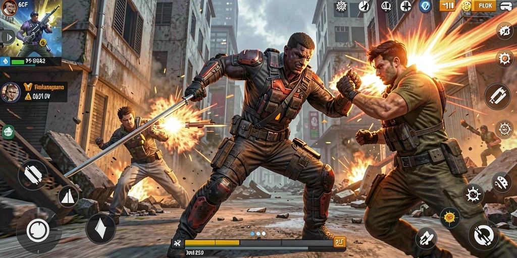 Gameplay 6CF yang menegangkan dan adrenalin tinggi.
