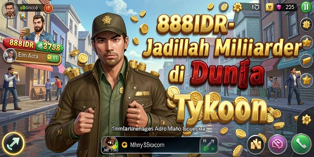 Tampilan dinamis dari gameplay 888IDR saat mengelola bisnis Tycoon.