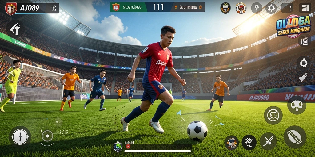 Screenshot gameplay AJO89 yang menunjukkan aksi seru di lapangan.