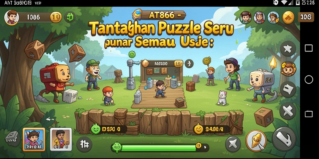 Screenshot gameplay AT866 yang menunjukkan tantangan Puzzle yang menarik.