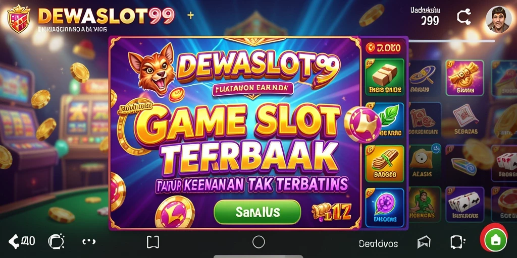 Gameplay seru dan menarik dari DEWASLOT99 yang menampilkan slot berkualitas tinggi.