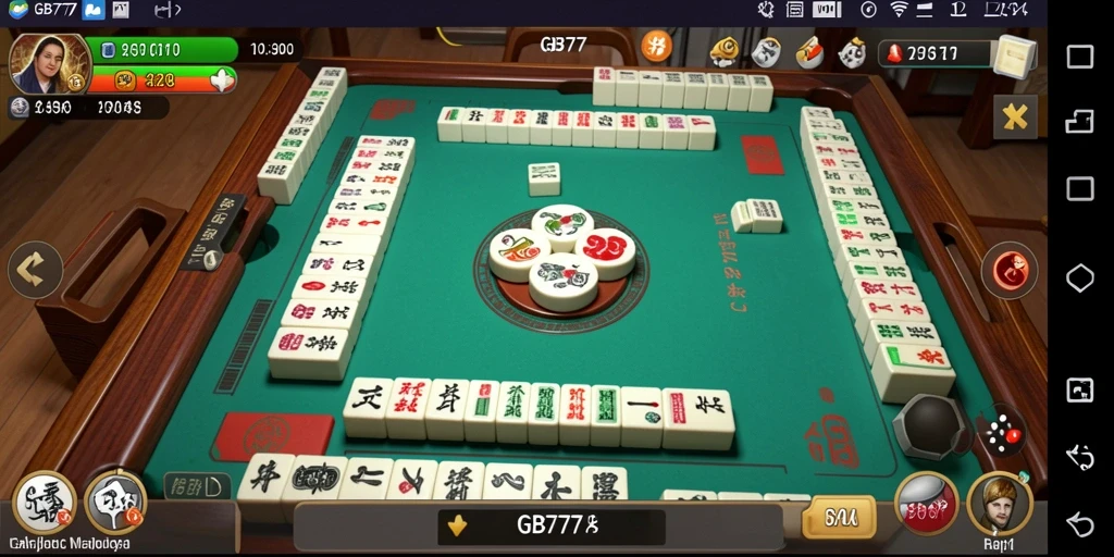 Tampilan gameplay seru dari GB777 yang menampilkan strategi Mahjong.