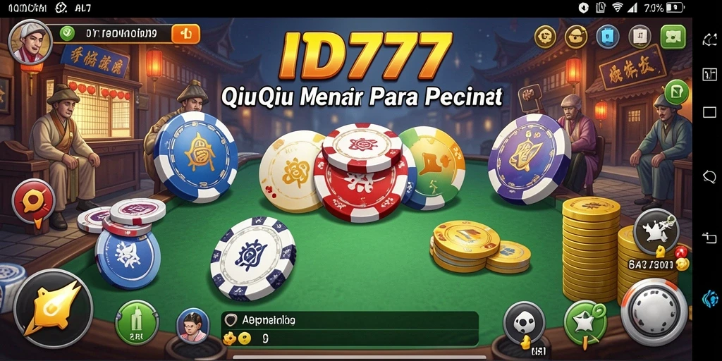 Screenshot utama ID777 menampilkan gameplay QiuQiu yang mengasyikkan.