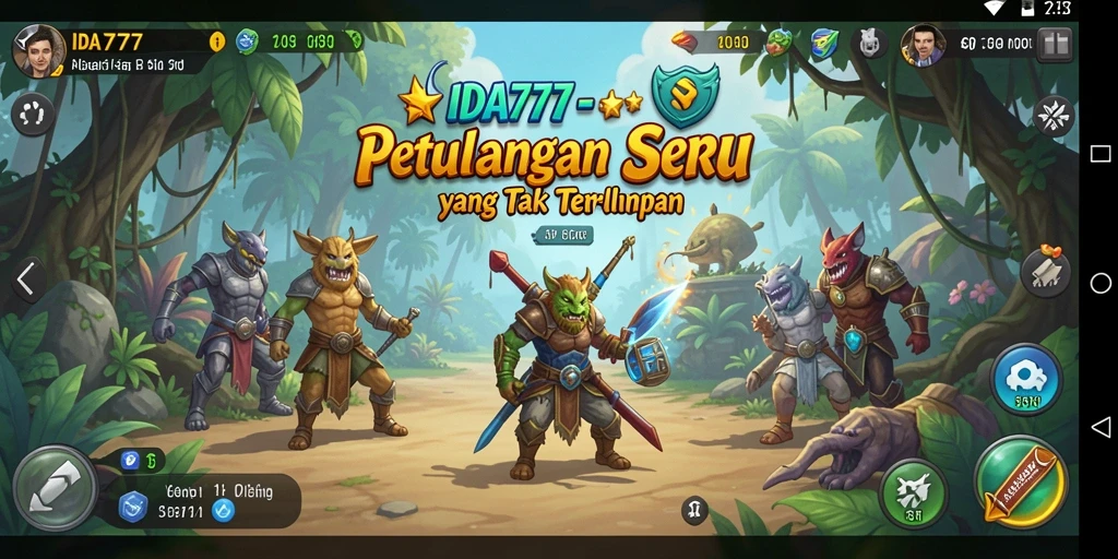 Tangkapan layar utama IDA777 menampilkan aksi mendebarkan dalam gameplay petualangan.