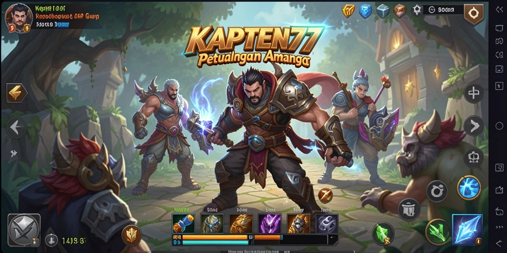 Screenshot KAPTEN77 menampilkan aksi pertarungan yang mendebarkan dalam lingkungan fantastis.