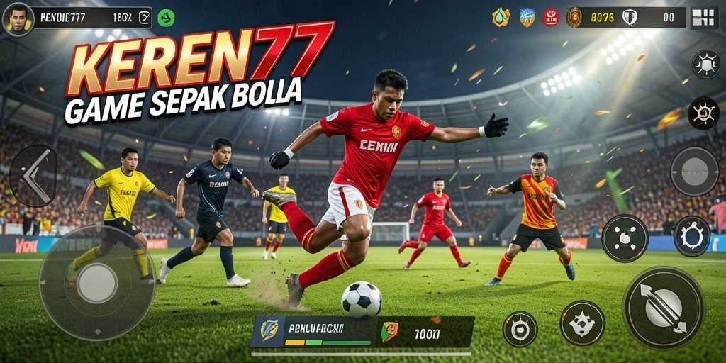 Gameplay KEREN77 yang intens dan menarik dalam aksi sepak bola.