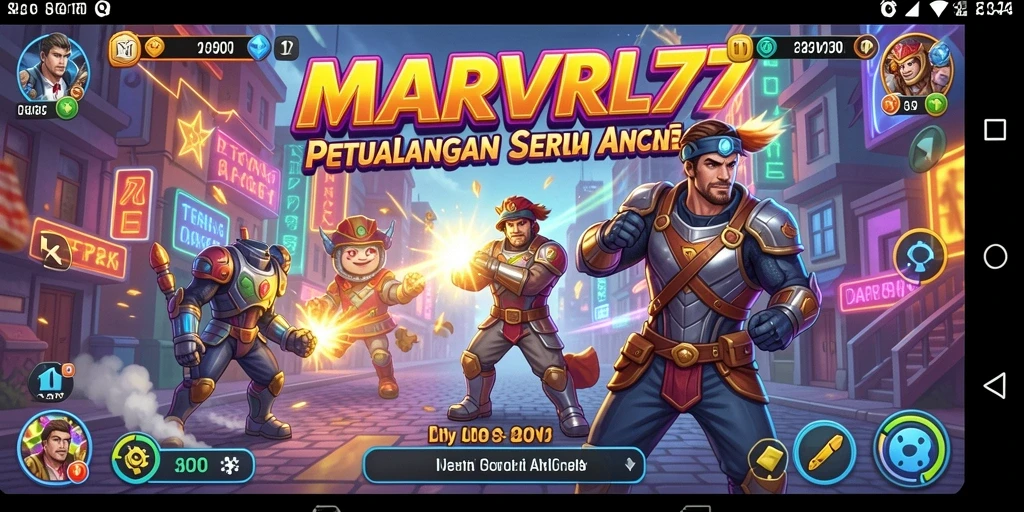 Tampilan seru gameplay MARVRL77 yang penuh tantangan.
