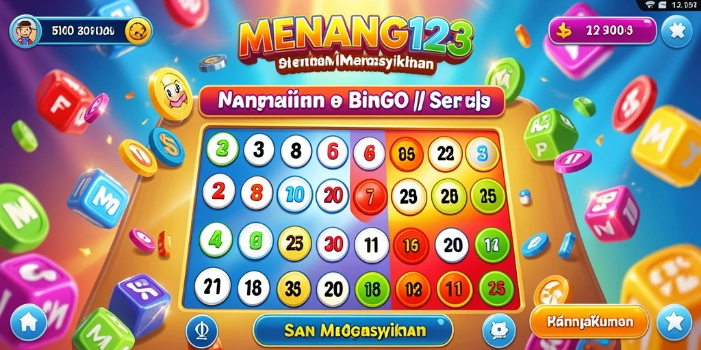Tampilan menarik dari gameplay Bingo di MENANG123.