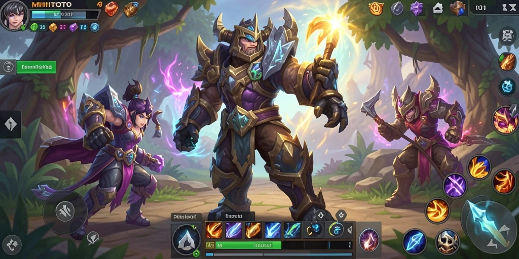 Screenshot gameplay MINITOTO menunjukkan aksi pertempuran yang mendebarkan.