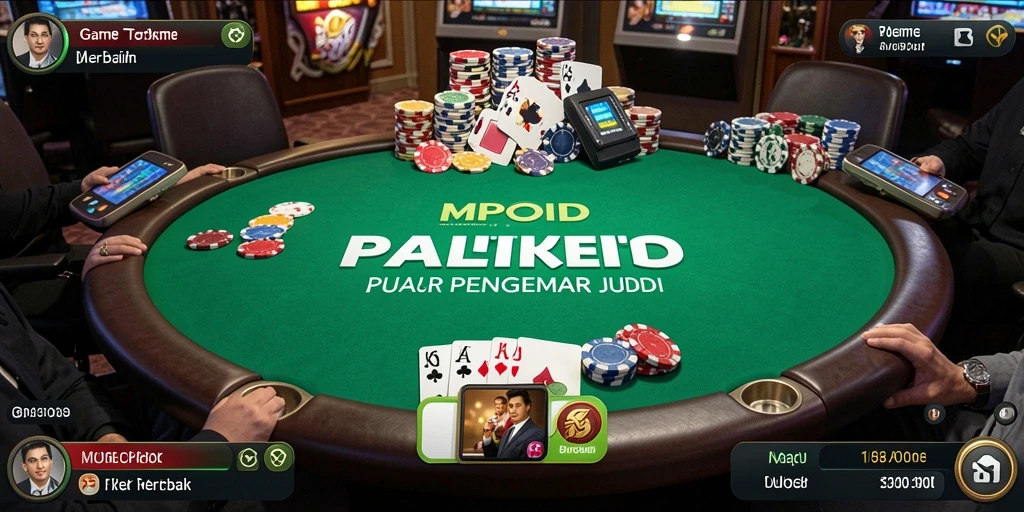 Tampilan menarik dari gameplay Poker di MPOID yang mendebarkan.