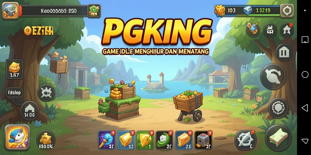 Tampilan menarik dari gameplay Idle PGKING yang membuat ketagihan.