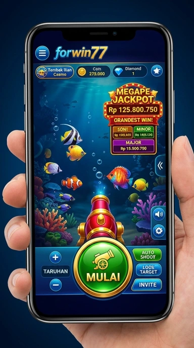 Tampilan antarmuka forwin77 pada perangkat Android.
